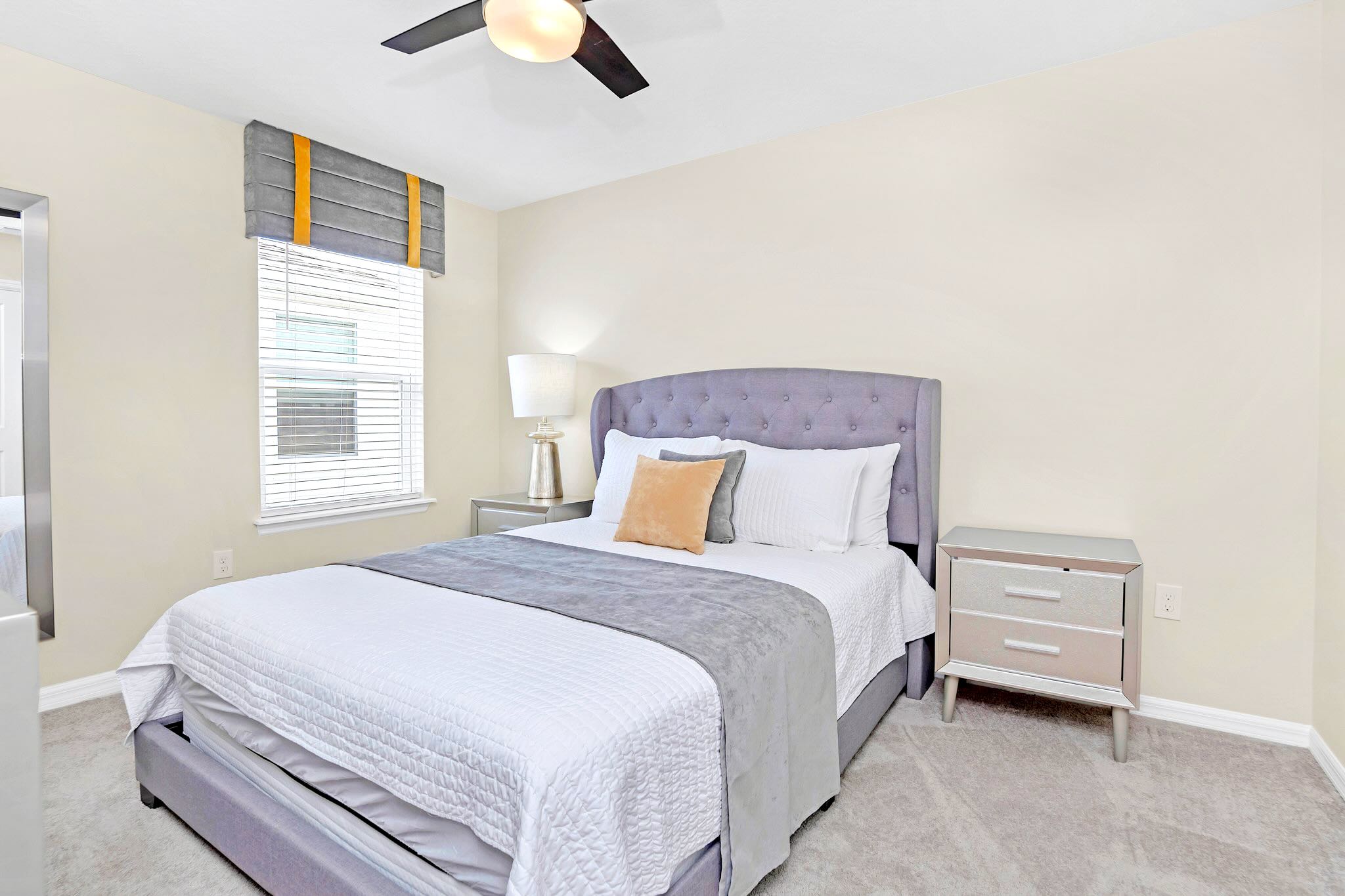 Elegant Queen Bedroom With Soft Tones And Premium Linens