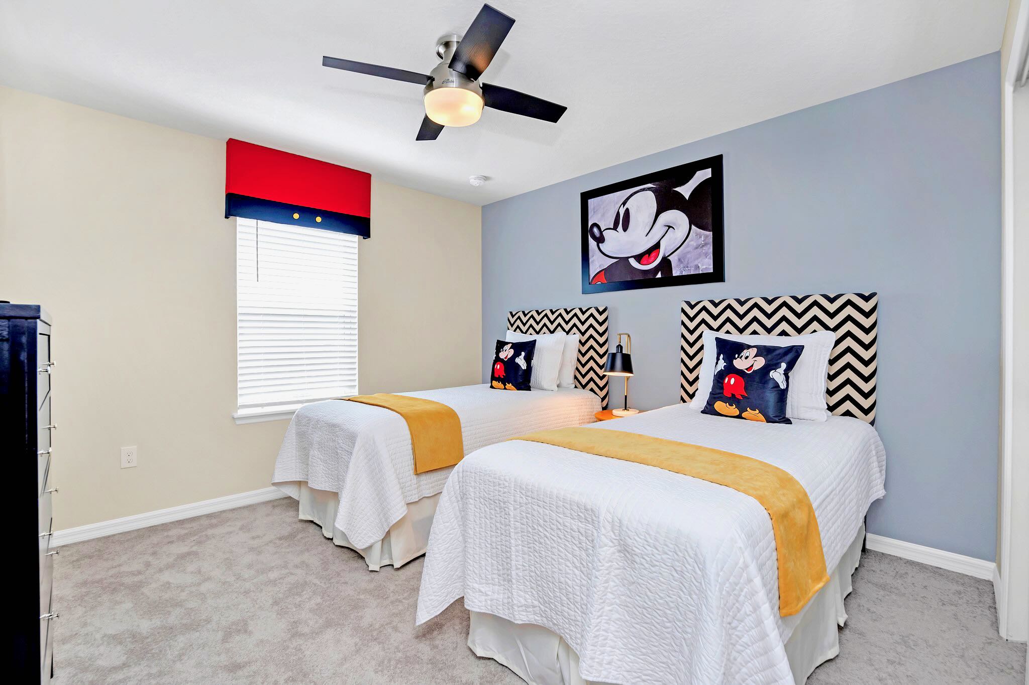 Fun Twin Bedroom With Bright Decor And Playful Details