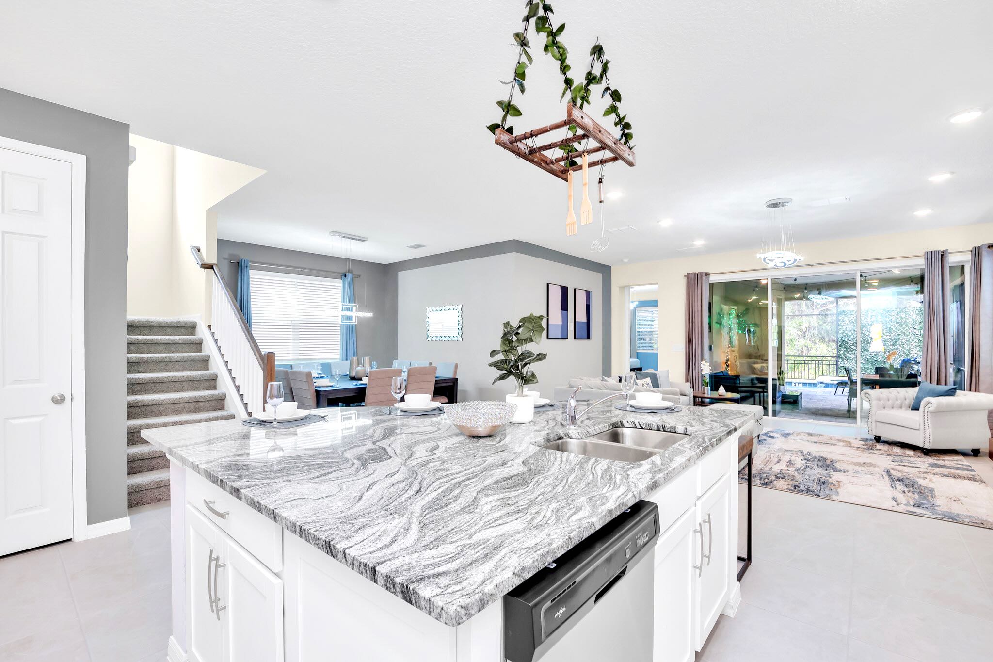 Lots of countertop space for cooking and high end appliances