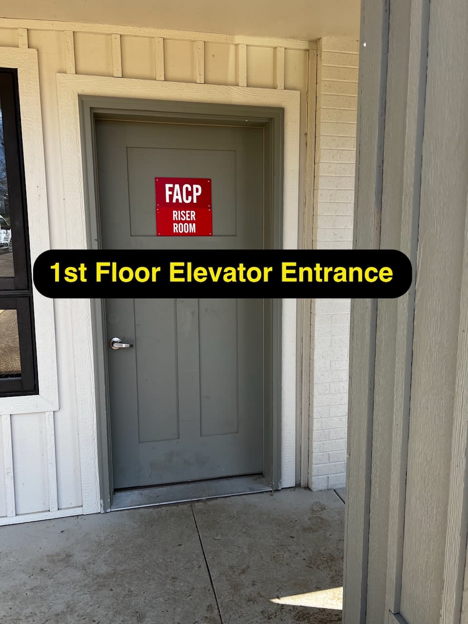 First Floor elevator entrance