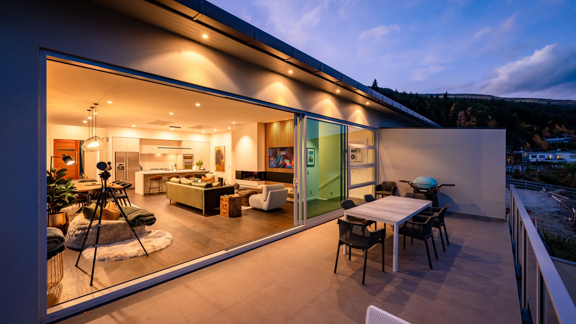 Step out onto the open-door balcony - NZ luxury travel