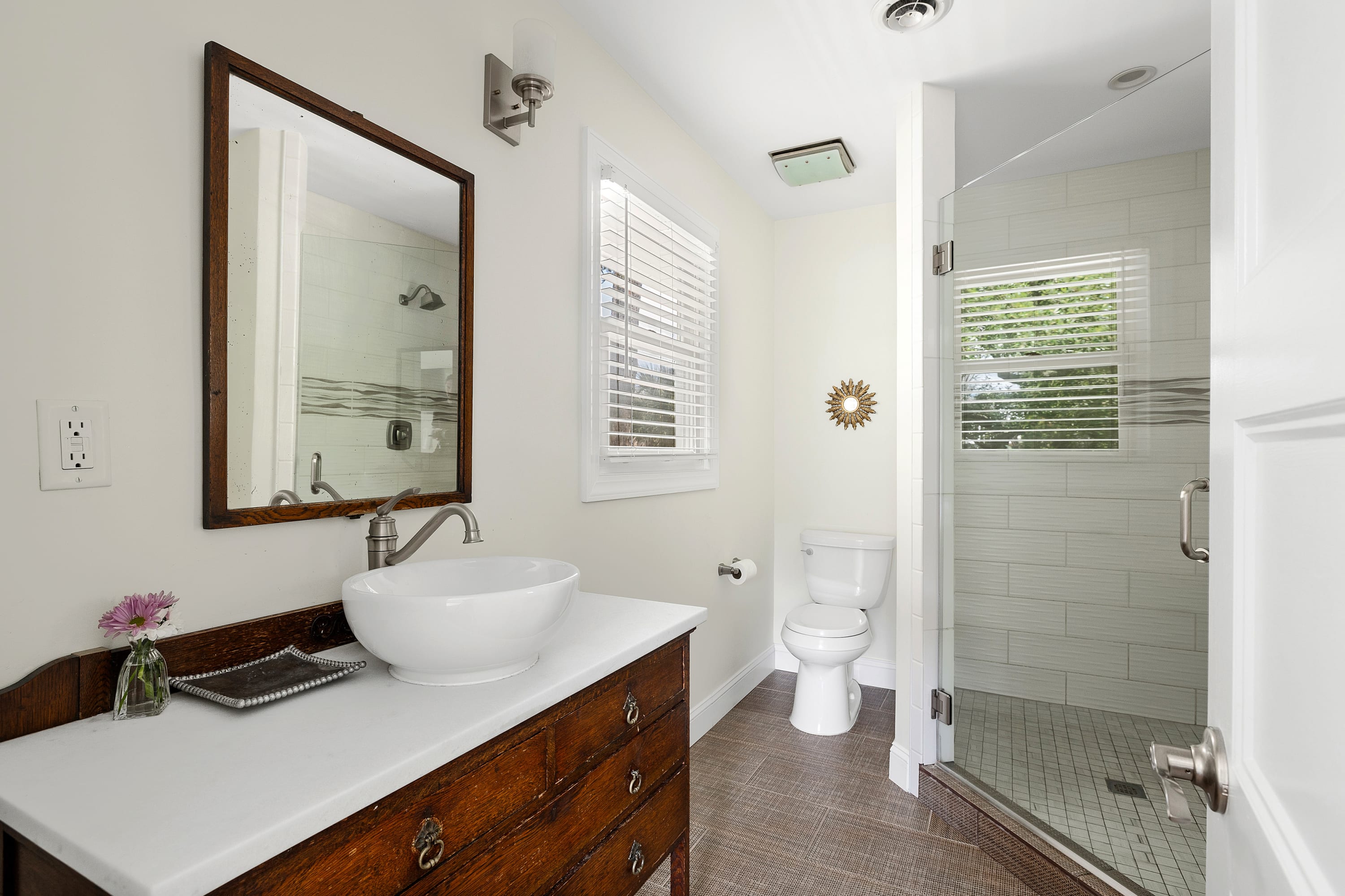 Bathroom #1: Walk-in Shower + Double Vanity