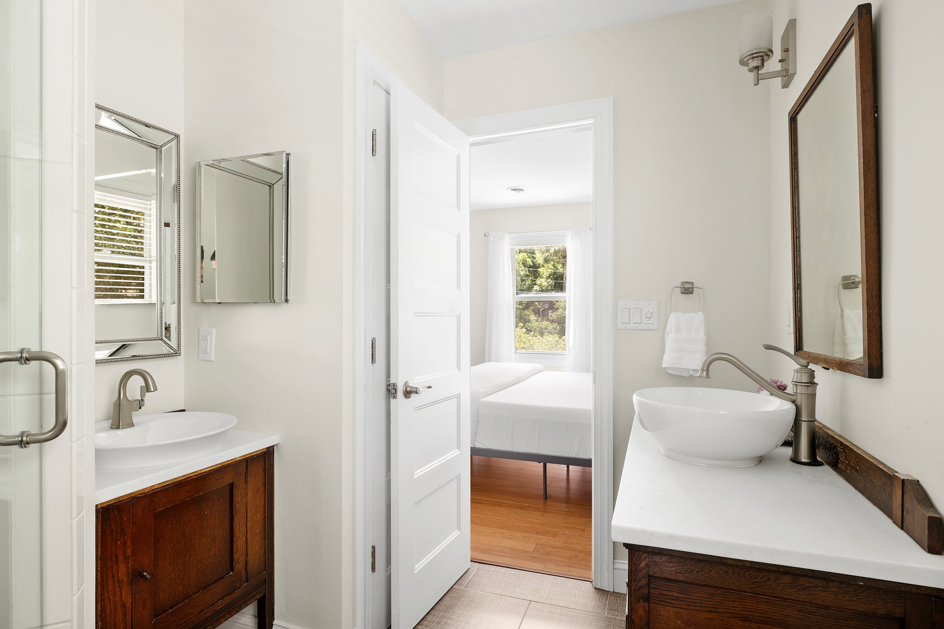 Bathroom #1: Walk-in Shower + Double Vanity