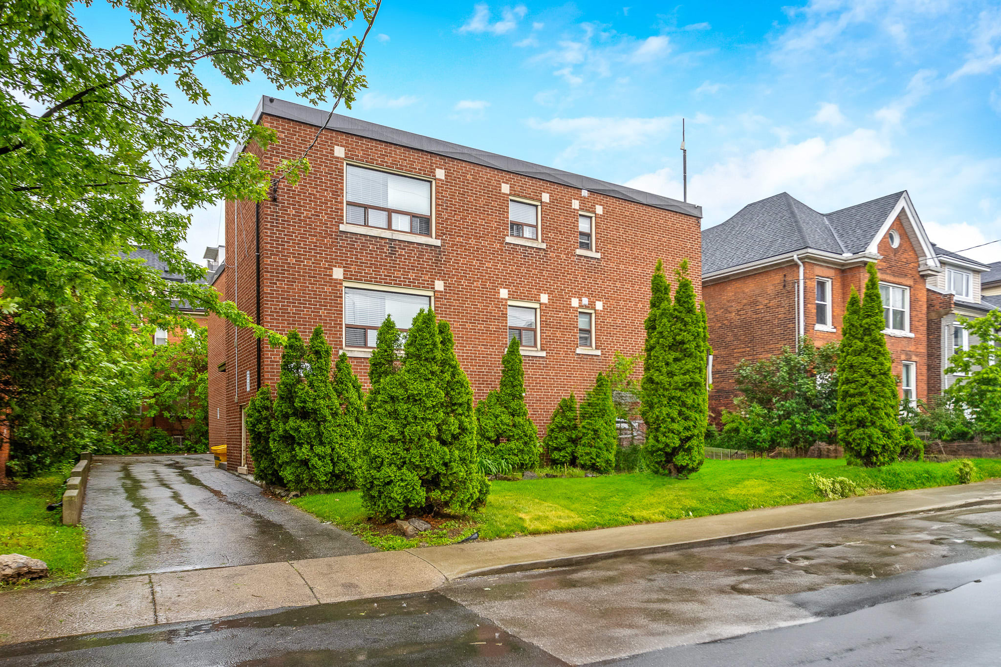 Apartment building exterior 
