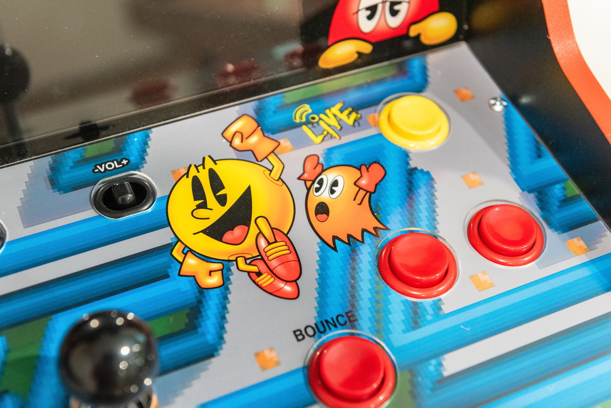 Retro vibes and classic fun with Pac-Man front and center. This arcade machine brings playful energy to the room.