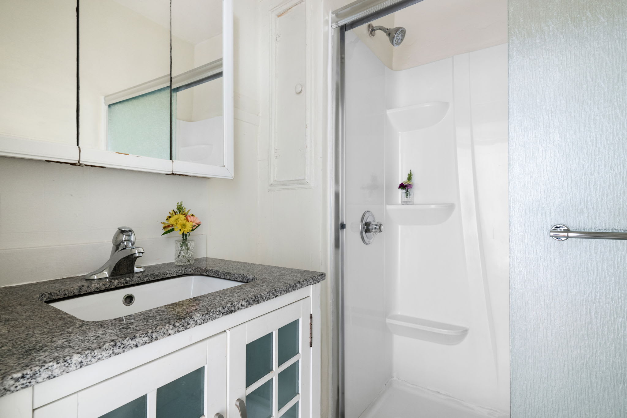 Full bathroom with walk-in shower