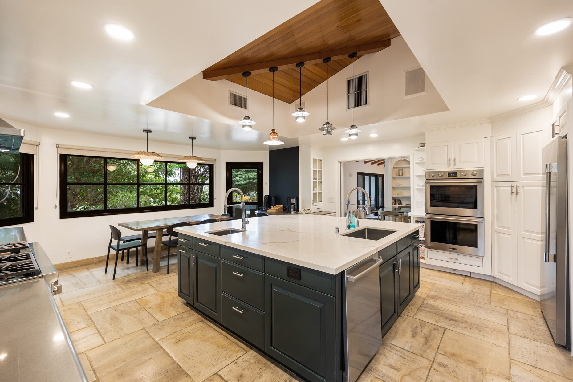 Unique design details and windows that frame the lush outdoors.