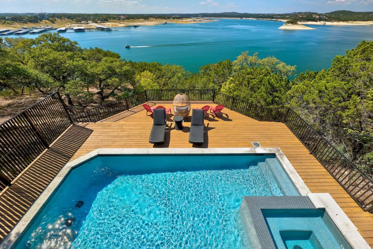 Waterfront | Pool | Hot Tub | Lake Views | Boat Dock — Lake Travis, TX — vacation rental