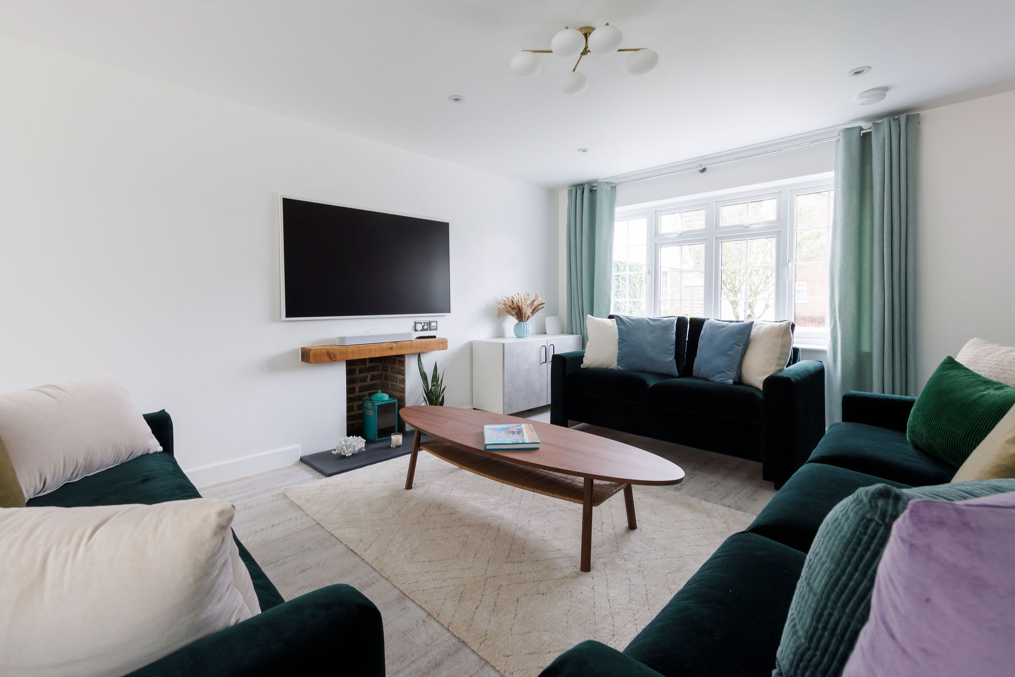 Cozy living room with a "Frame" Art TV