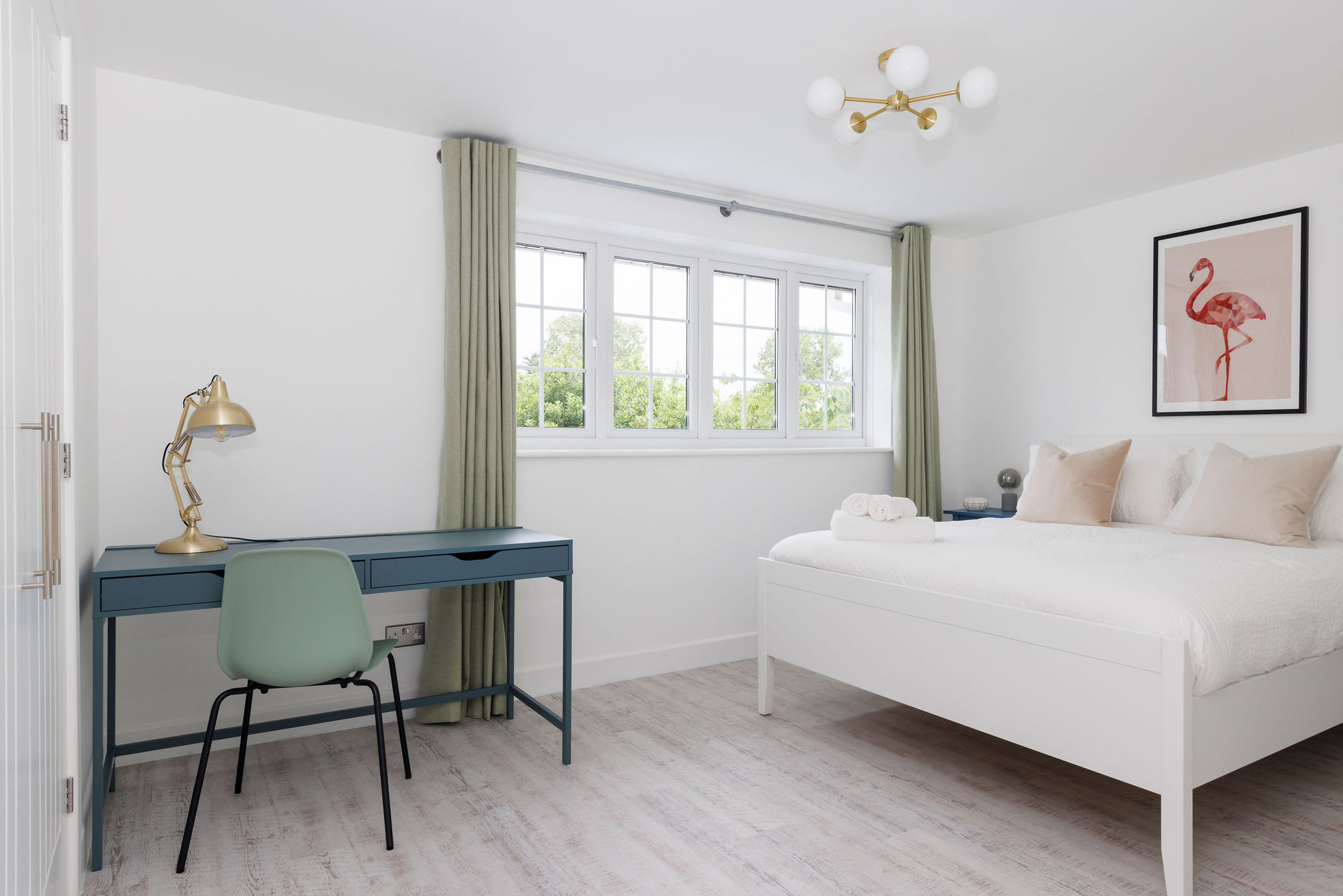 Handy home office desk in master bedroom