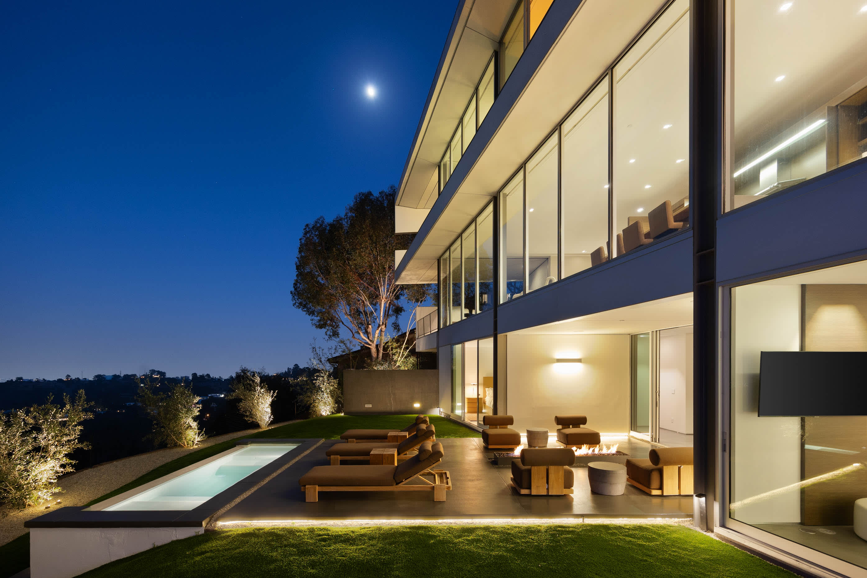 Exclusive private patio with chic furniture and stunning views.