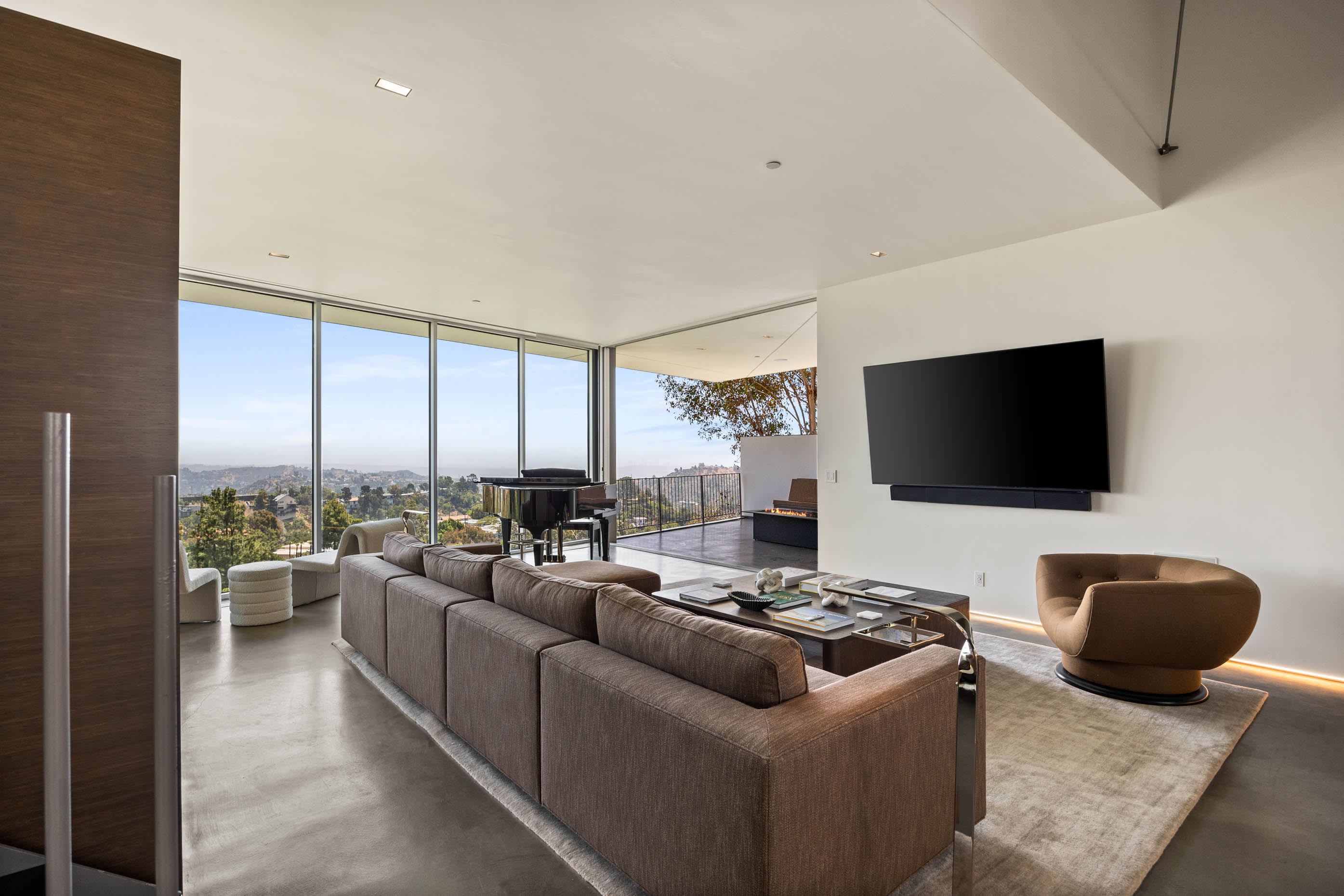 Luxurious living room featuring plush seating and refined decor.