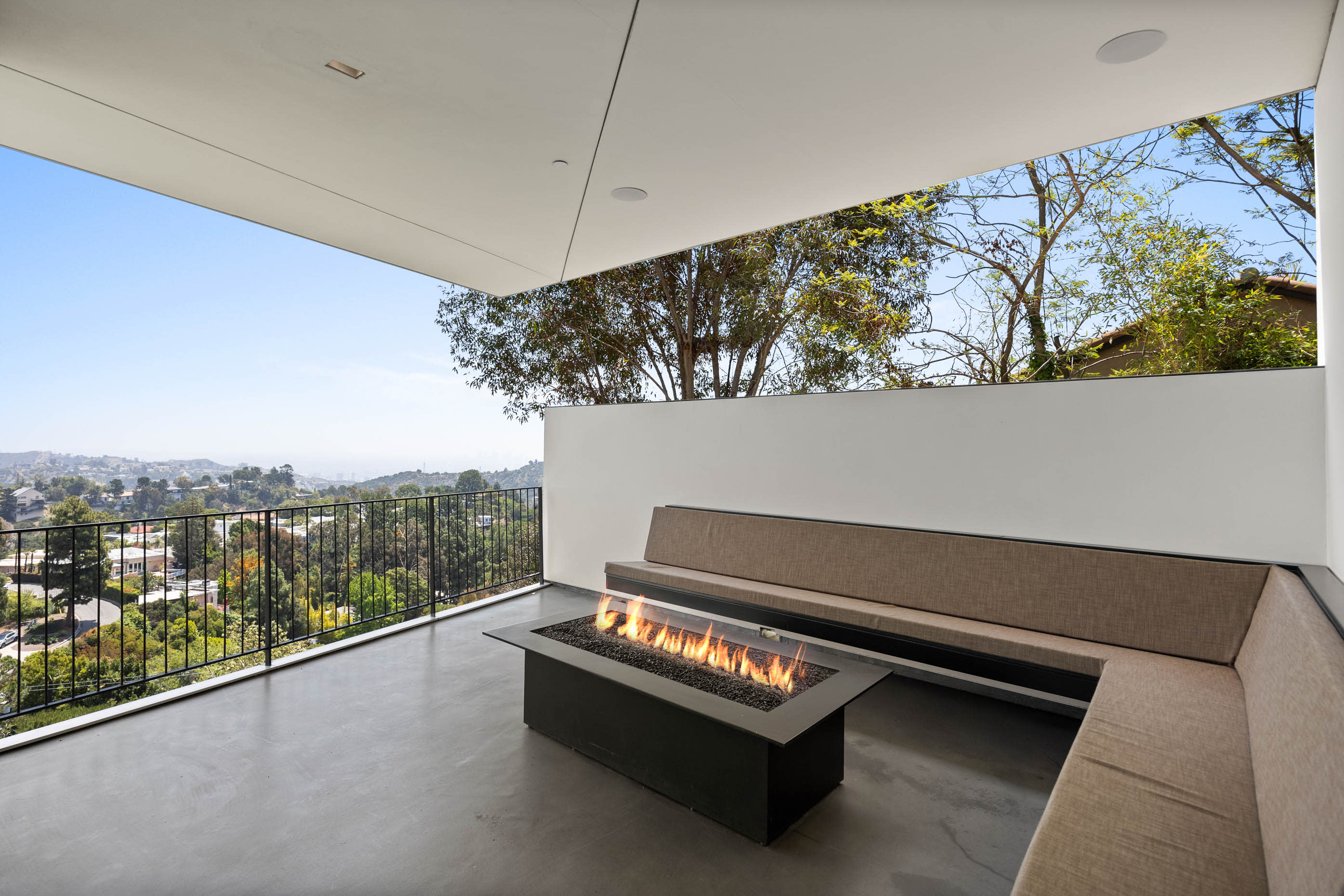 Cozy fire pit area seamlessly integrated with the main living space.