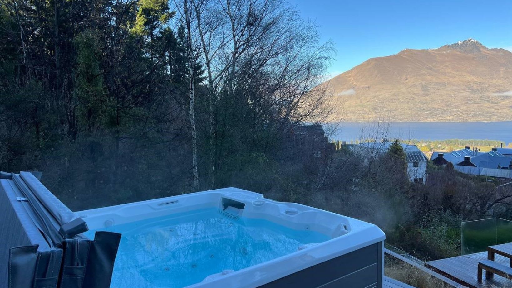 Unwinding in your private Queenstown spa
