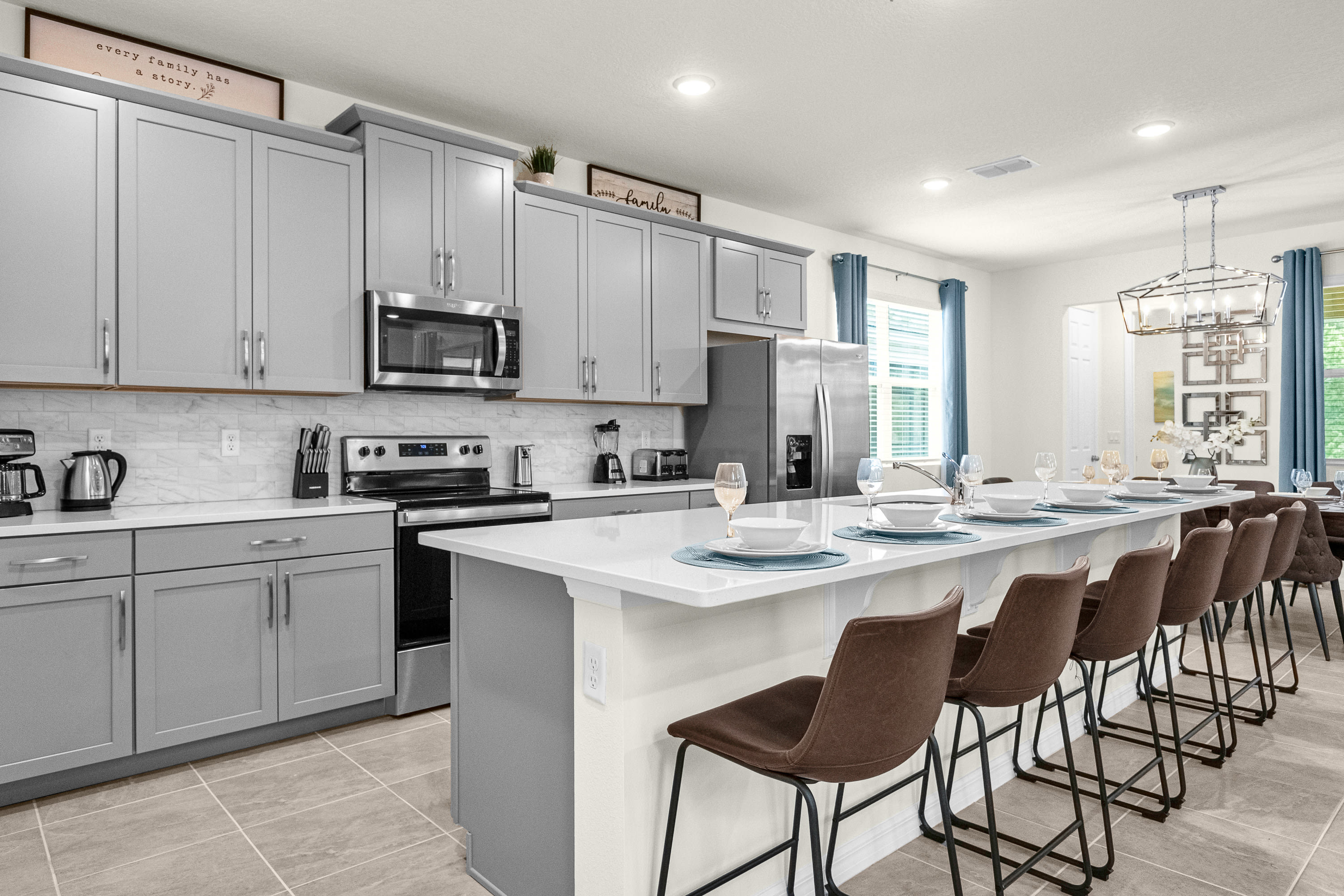 Fully Equipped Chef’s Kitchen With Ample Bar Seating