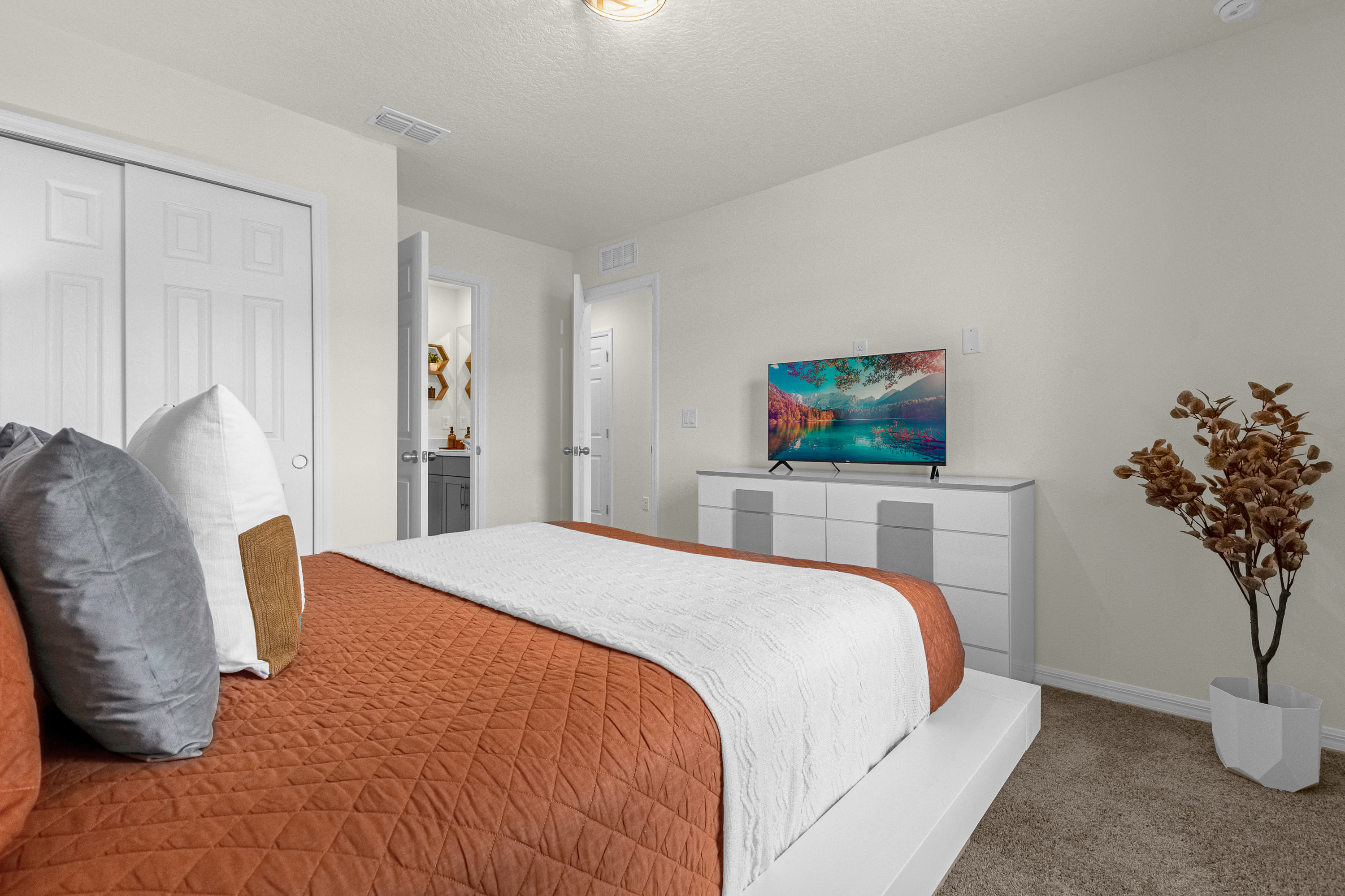 Refresh In This Stylish Bathroom Featuring Sophisticated Details