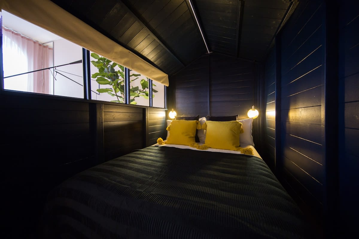 Loft w/ 100” Cinema, Premium Mattress & Hammock