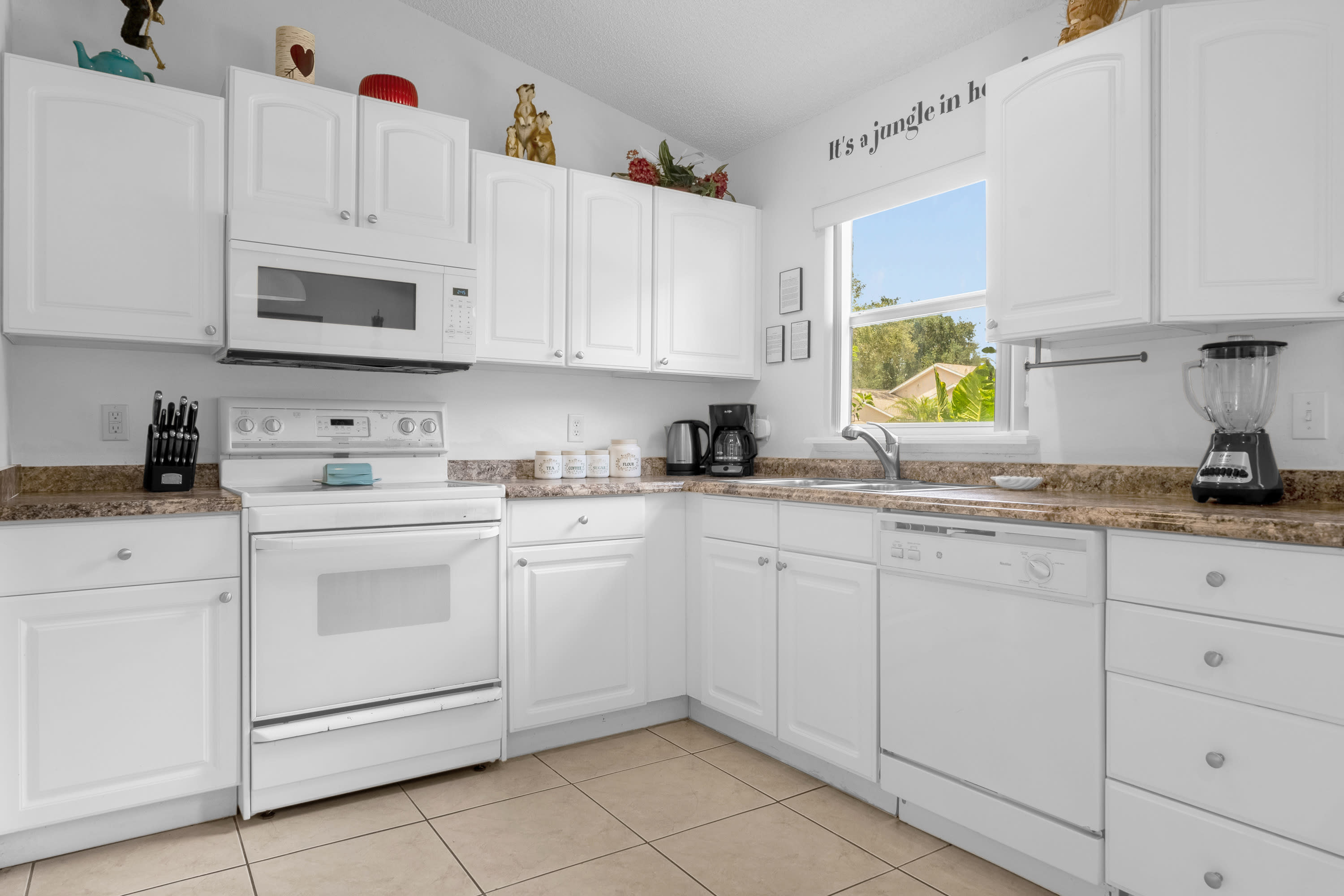 Lots of Cupboard and Countertop Space for Meal Prep