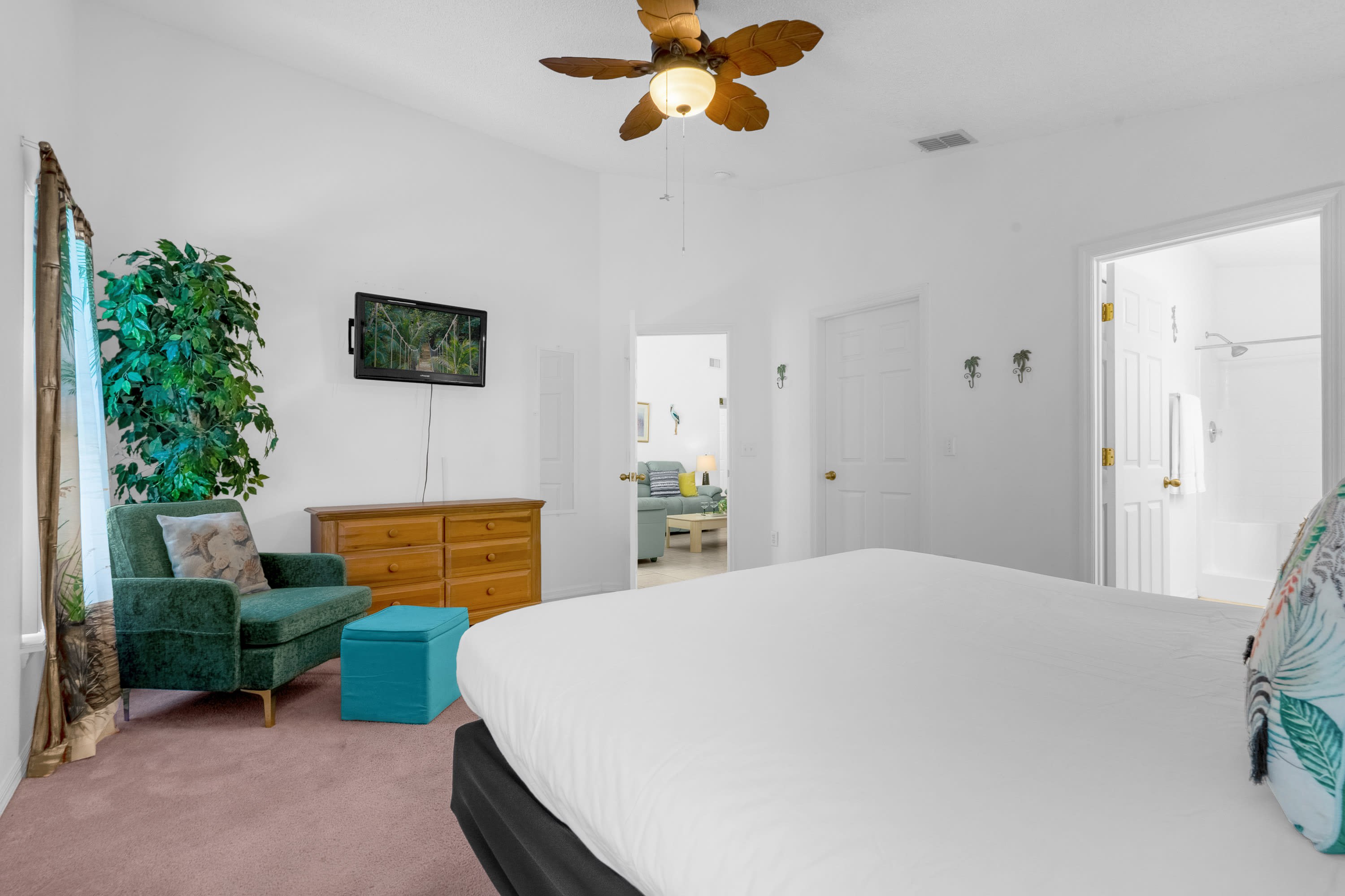 Ground level primary bedroom comes with an ensuite bathroom