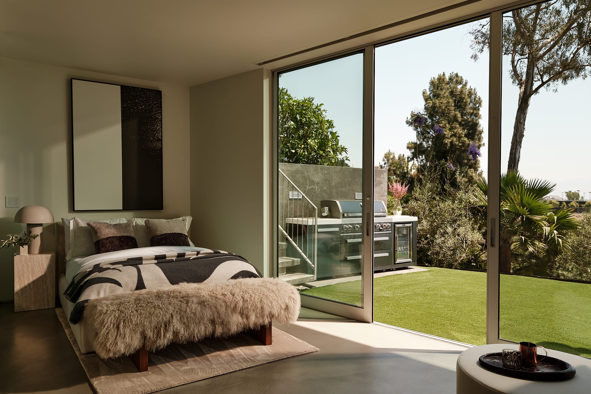 Direct access to the private pool area from the luxurious guest suite.