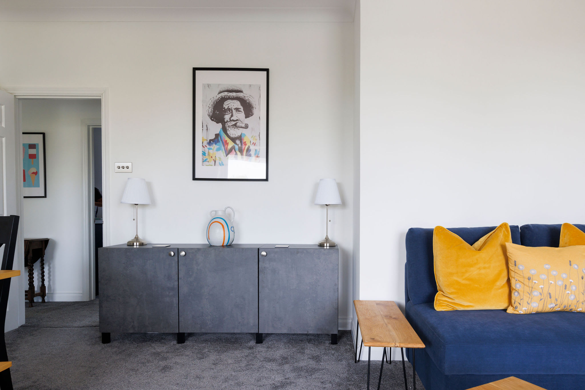 The apartment has recently been refurbished throughout.