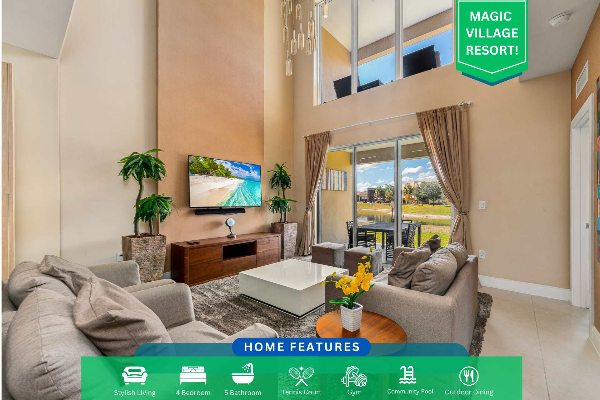 Private villa near Disney w/ pool & BBQ