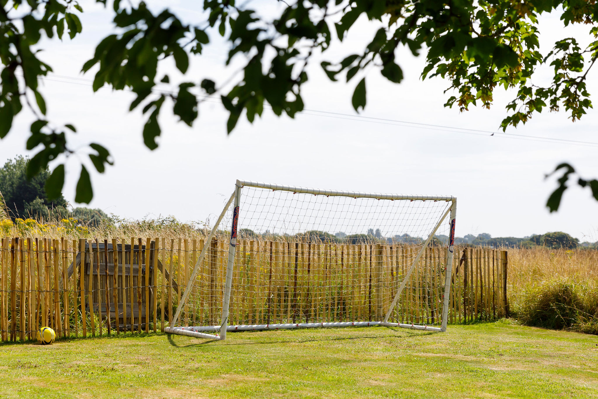 Fun for all ages with a football goal in the spacious garden