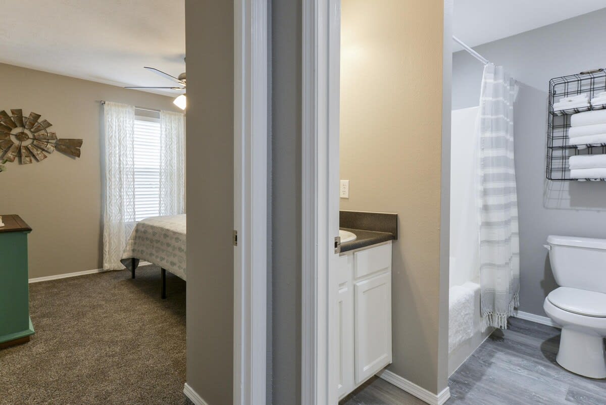 Bathroom located just off King bedroom