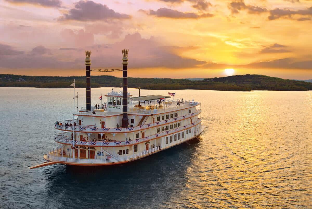 Take a Branson Belle dinner cruise on Table Rock Lake.
