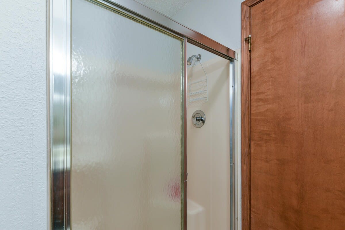 Step in shower with built in seat