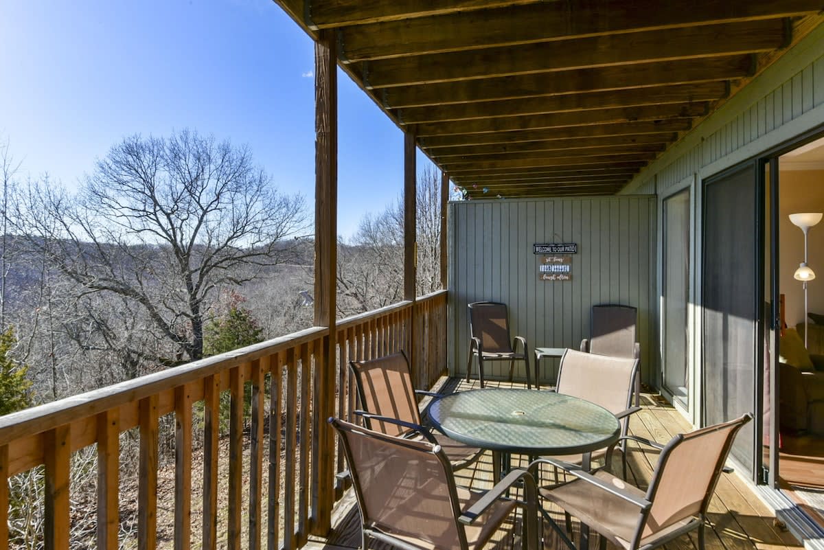 Enjoy the beautiful views from the balcony.