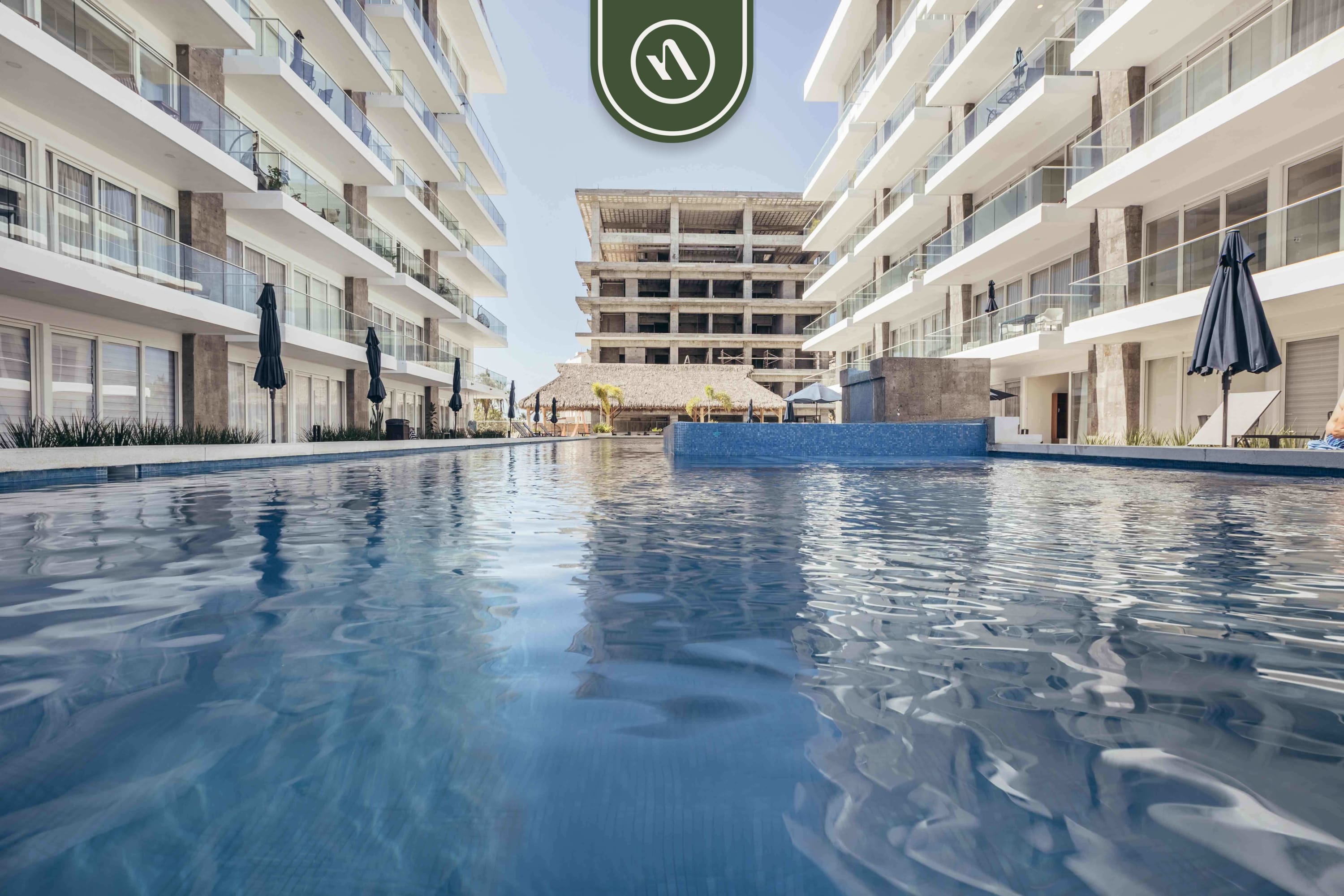 New 2 BR Condo One Street From Beach - Pool - Gym