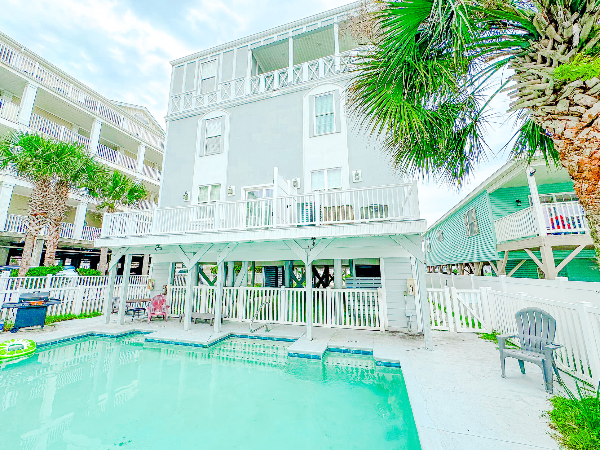 Tropical Cherry Grove Ocean View Beach House w Pool