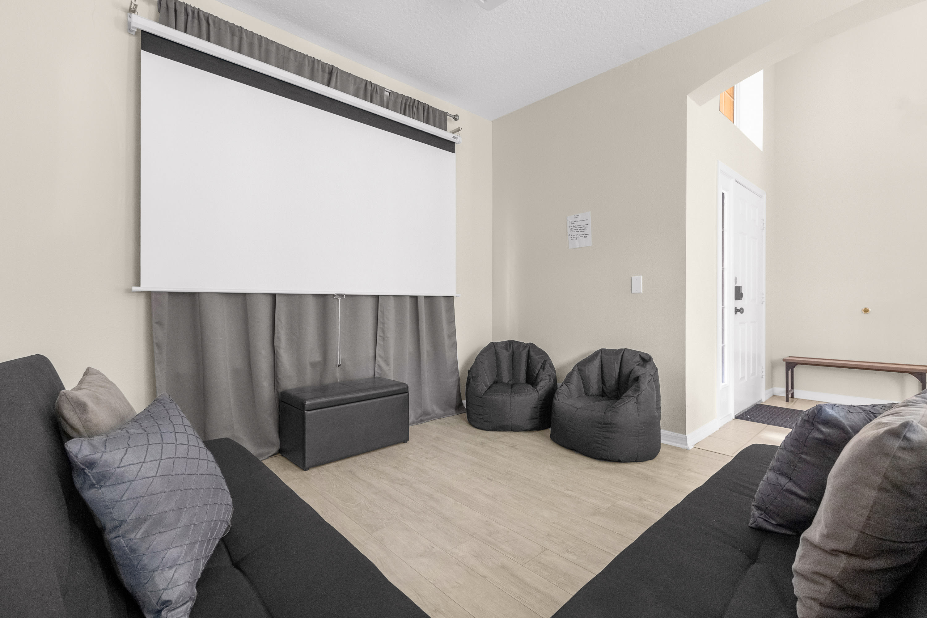 Stylish Media Room Perfect For Family Movie Nights