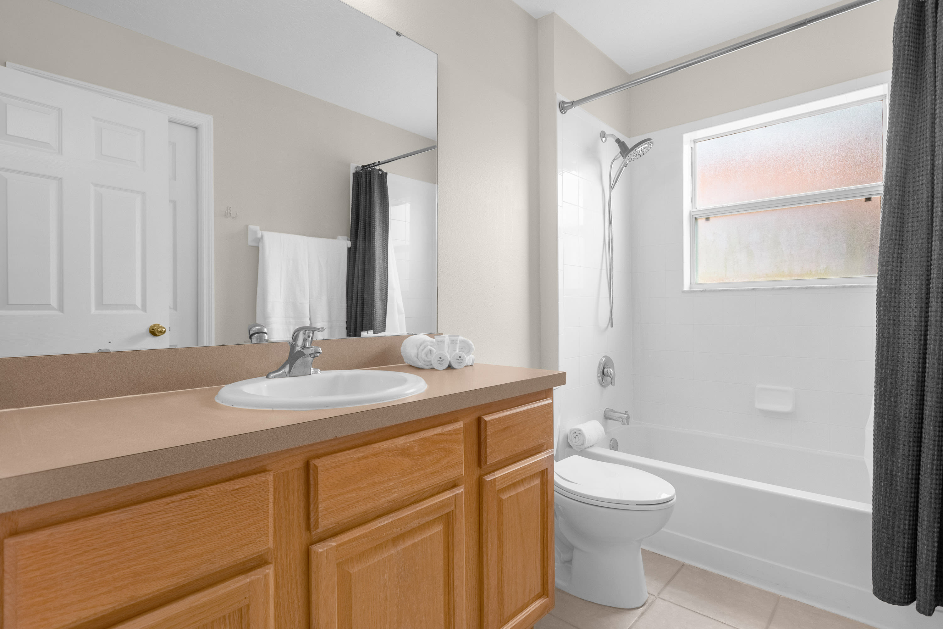 Bedroom Ensuite with Shower-in-Tub Design