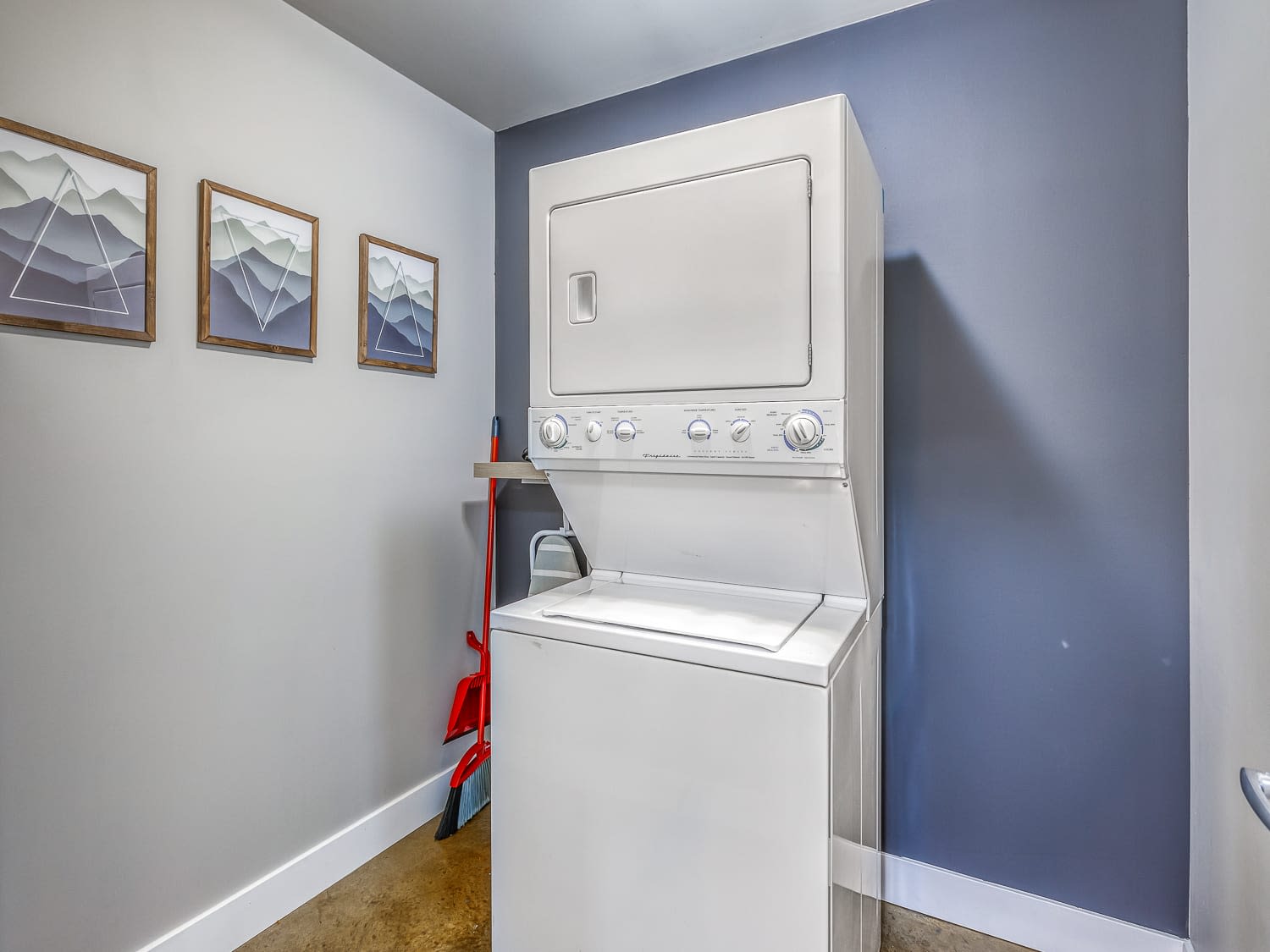 In-Unit Laundry With Stacked Washer And Dryer