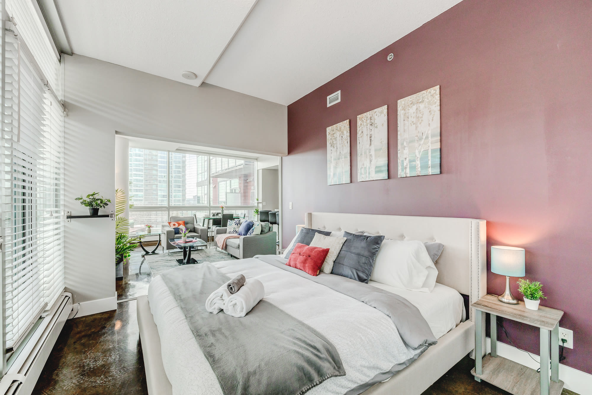 Large King Sized Bedroom with Balcony Patio