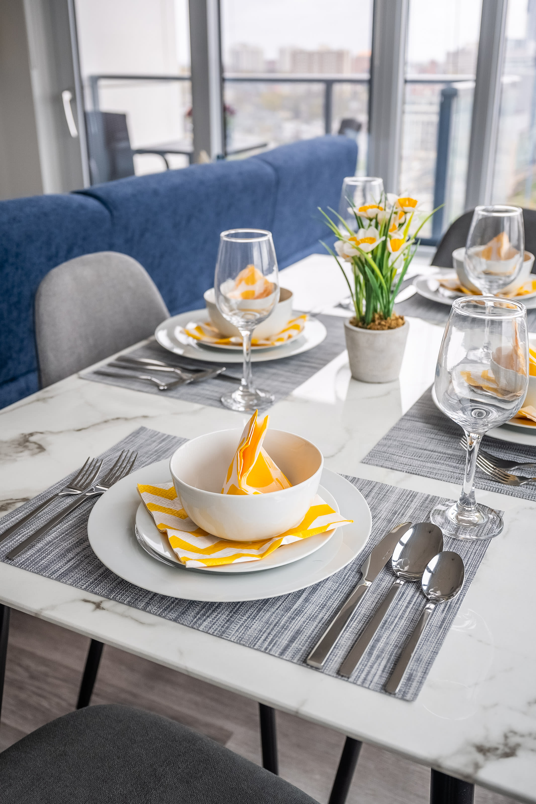 Elegant Dining Table Set For Four Perfect For Meals Or Working Remotely