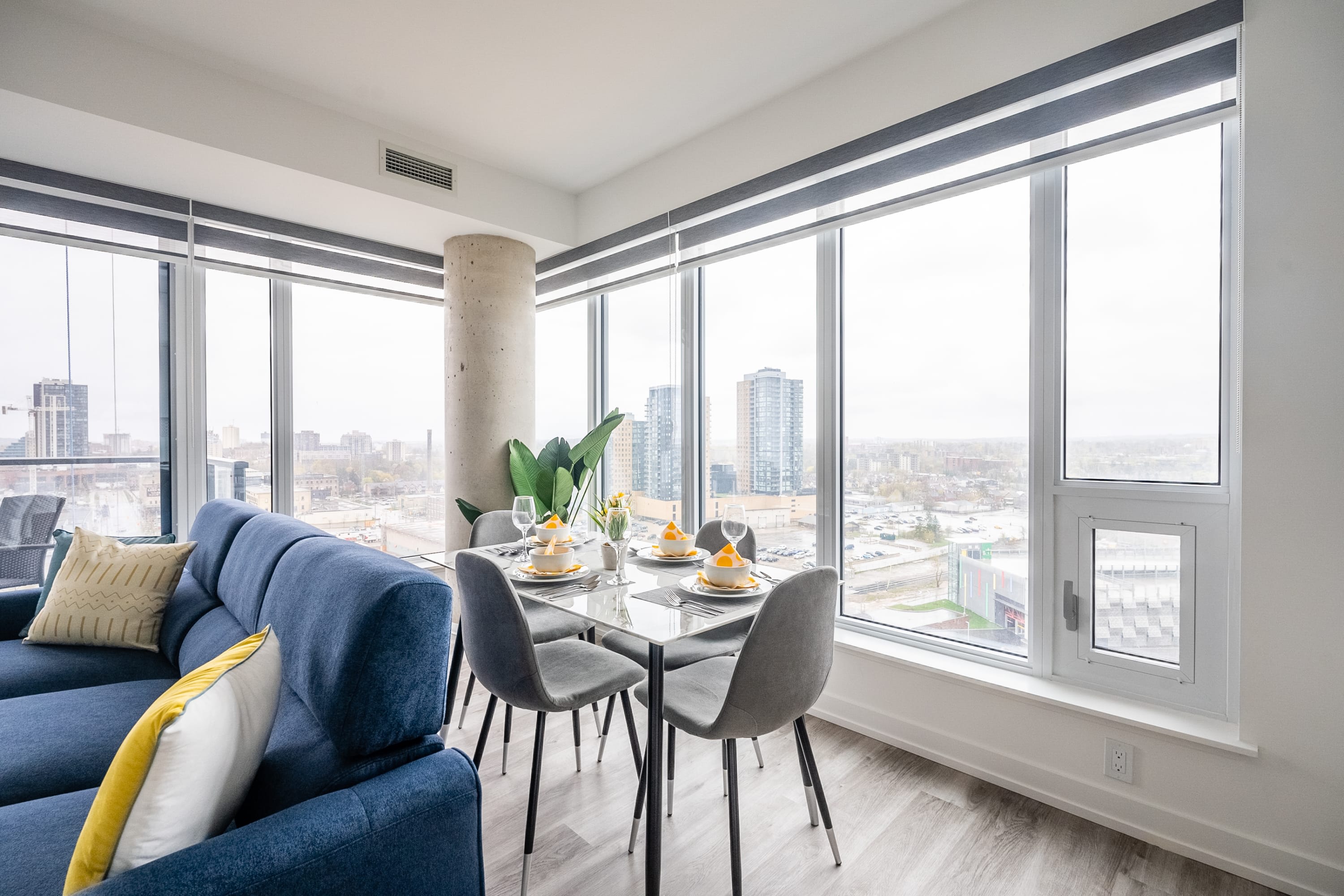 Panoramic Views From The Open Concept Dining And Living Area With Floor-To-Ceiling Windows
