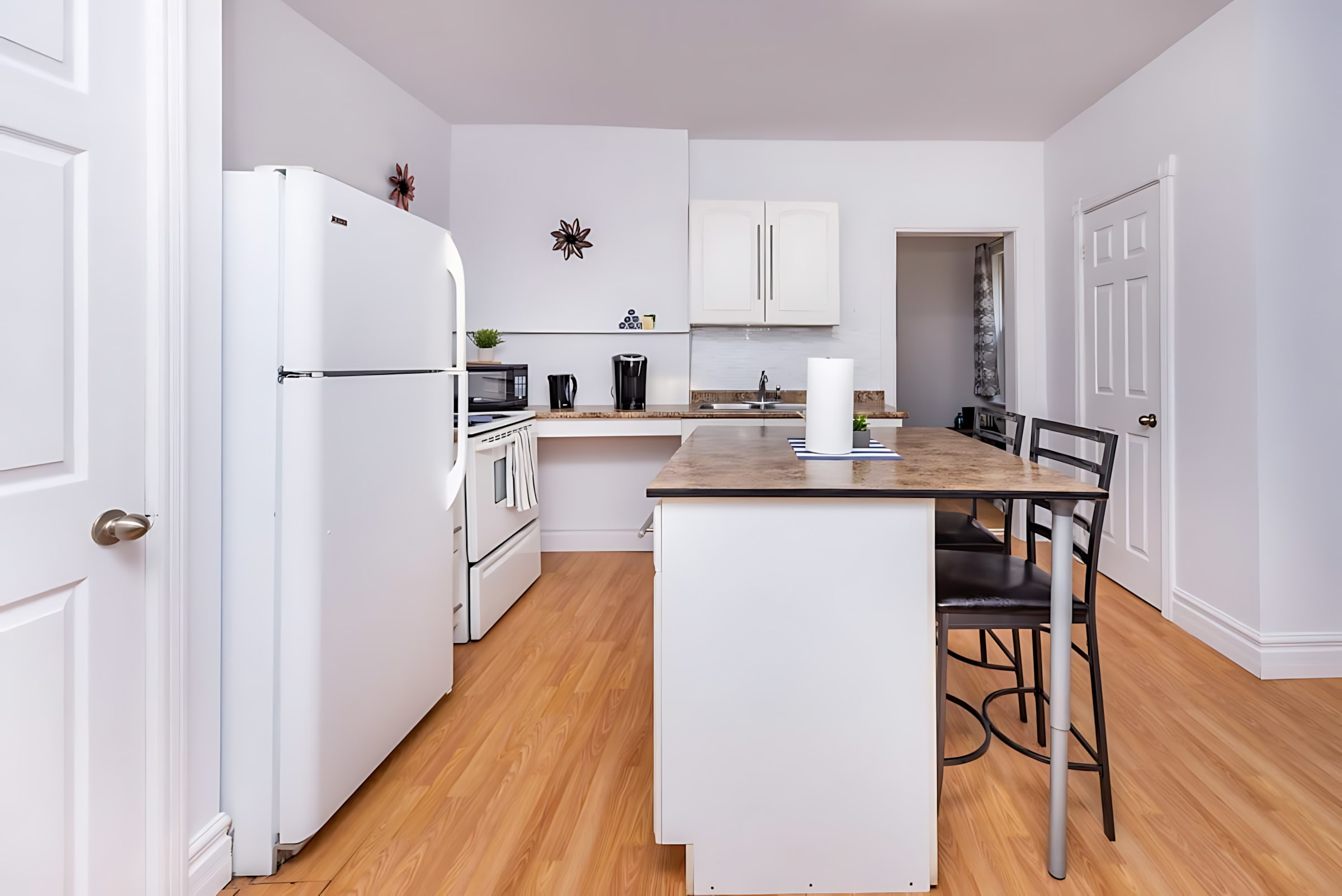 Fully equipped kitchen with modern appliances