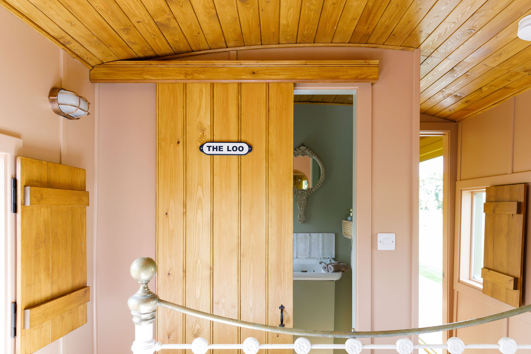 Vintage decor is found throughout the carriage.