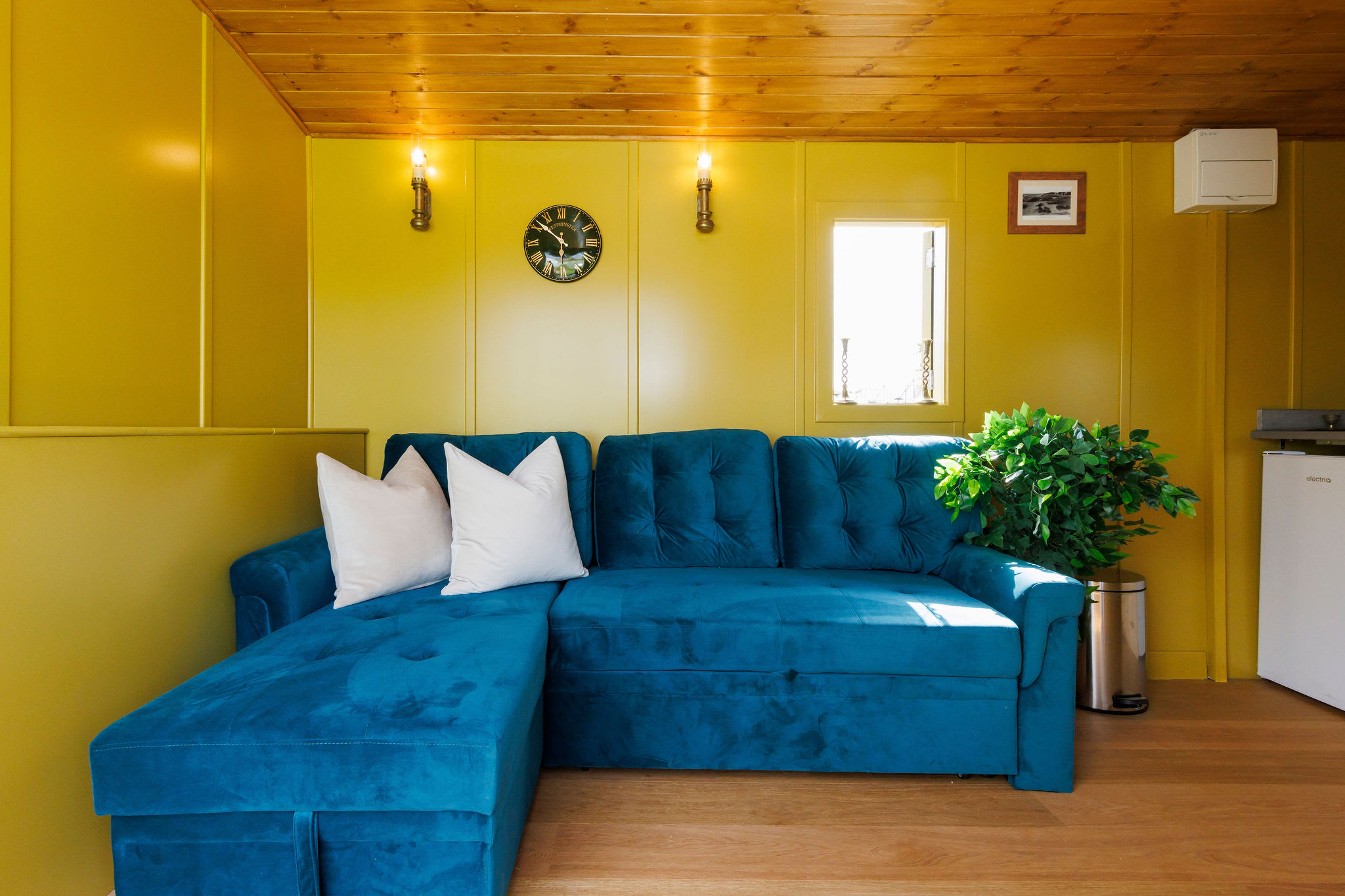 Kick back on the sofa to watch a favourite TV show in the evenings.