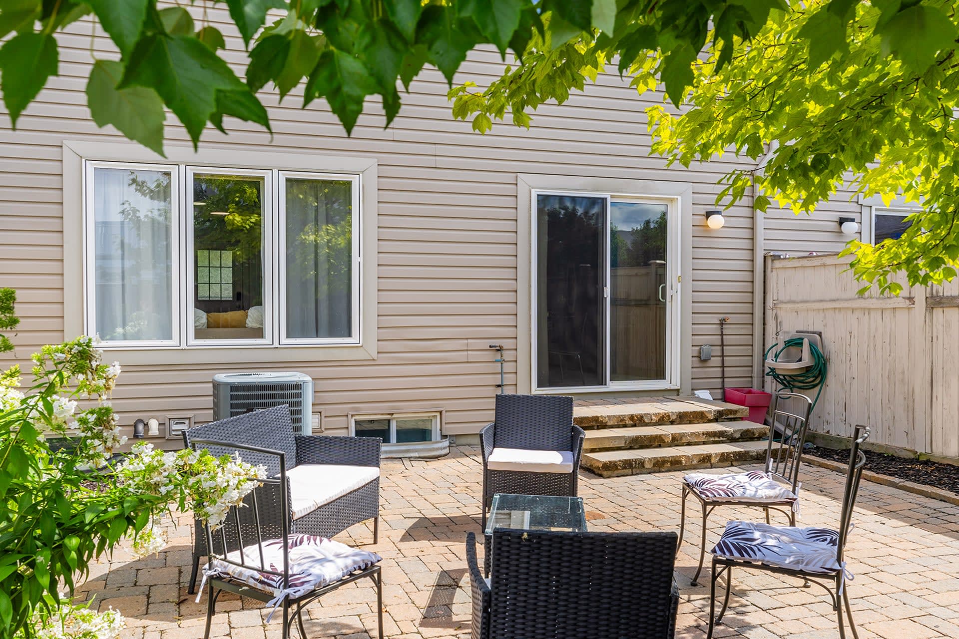 Sunny Back Patio, perfect for morning coffee!