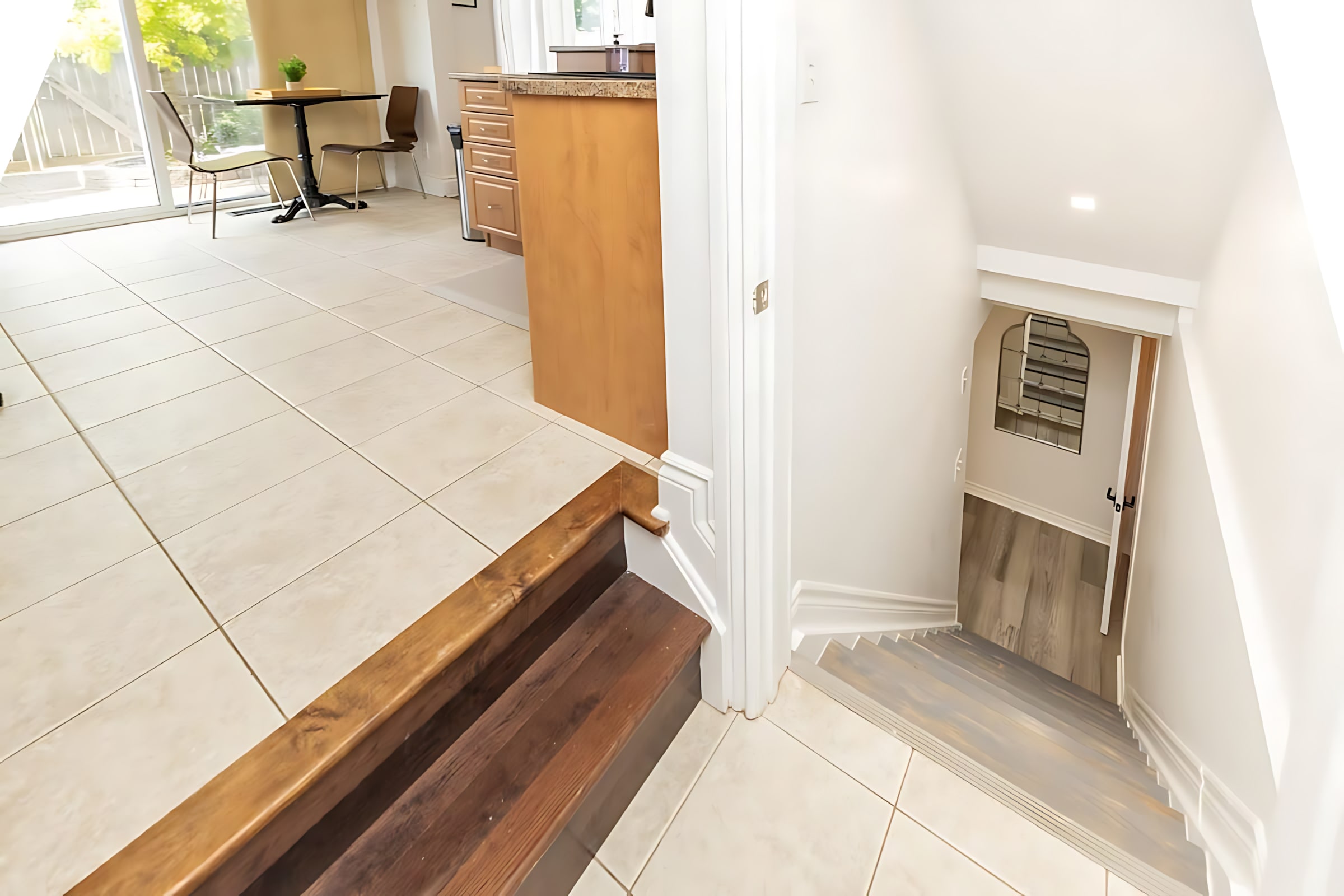 Access to Downstairs Suite is through the Kitchen