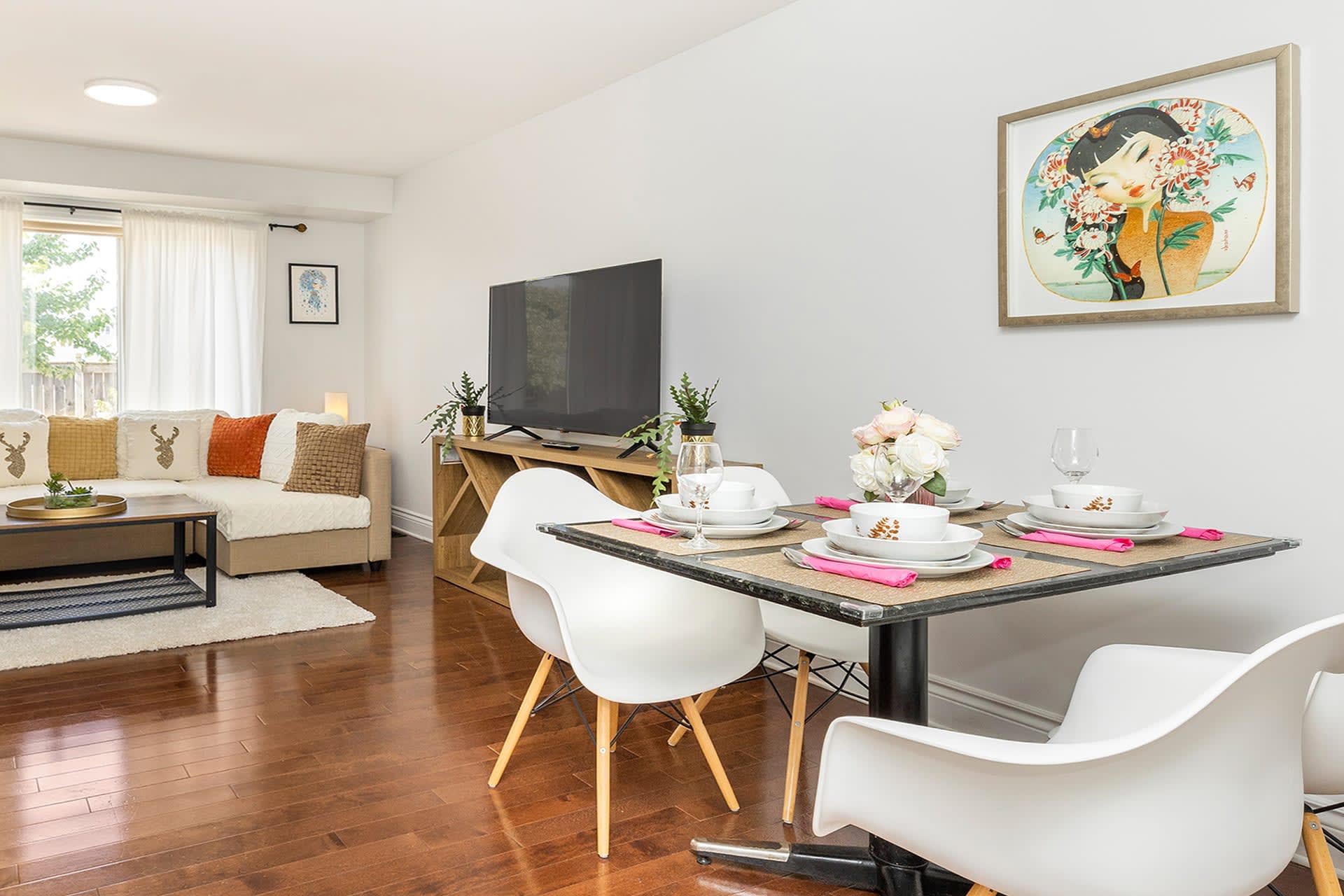 Open Concept Living and Dining Spaces