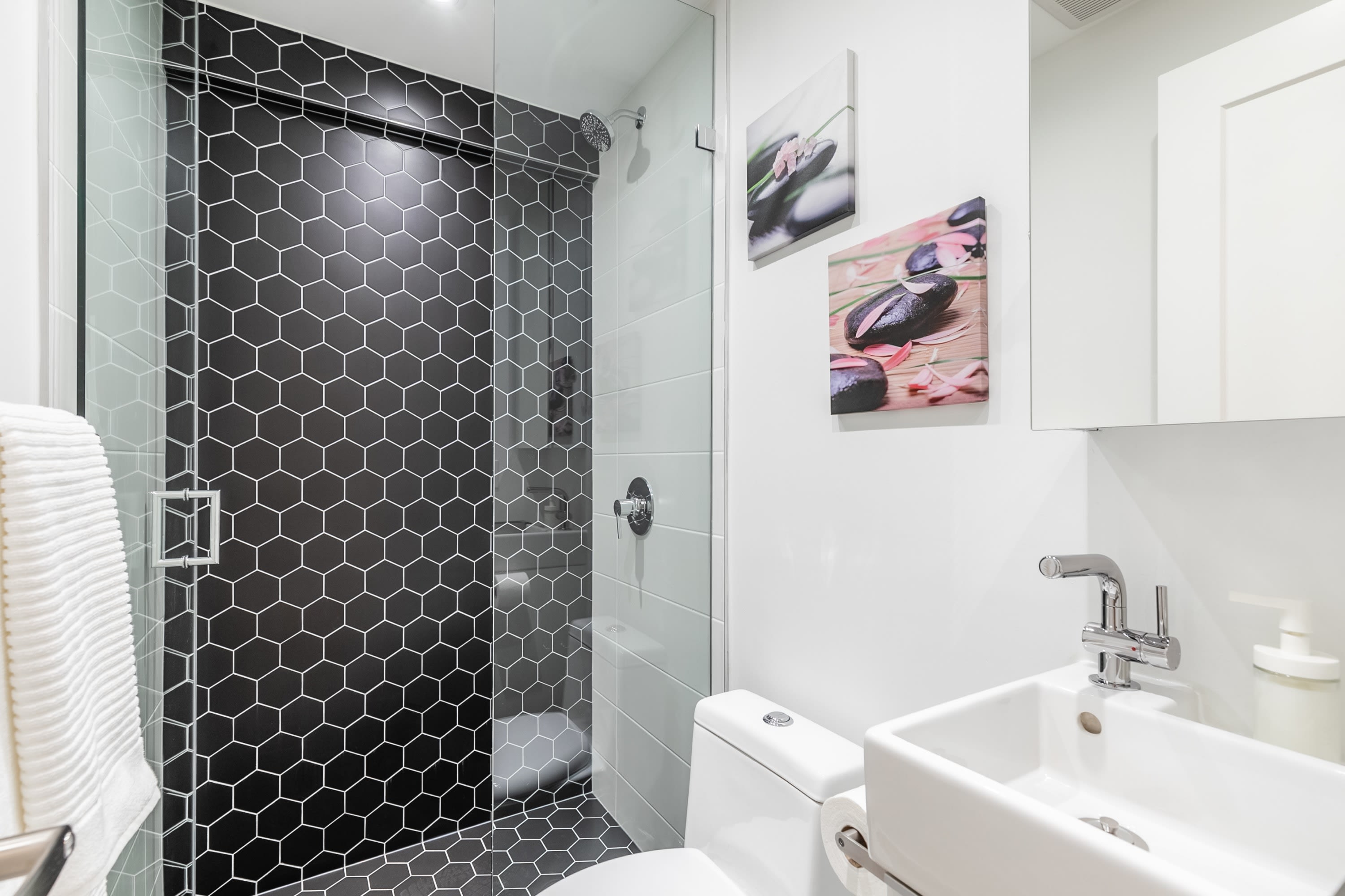 Full Modern Bathroom with Standing Shower