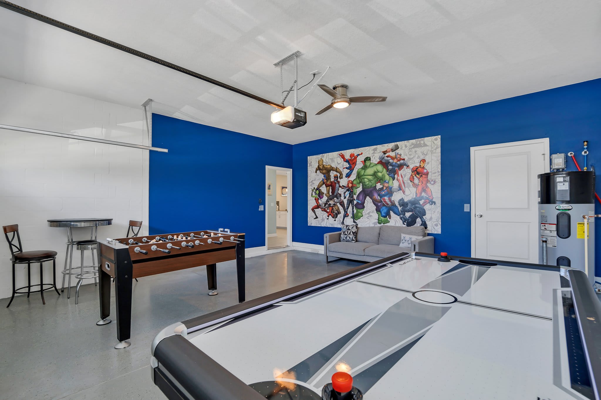 Games Room with Air Hockey and Foosball