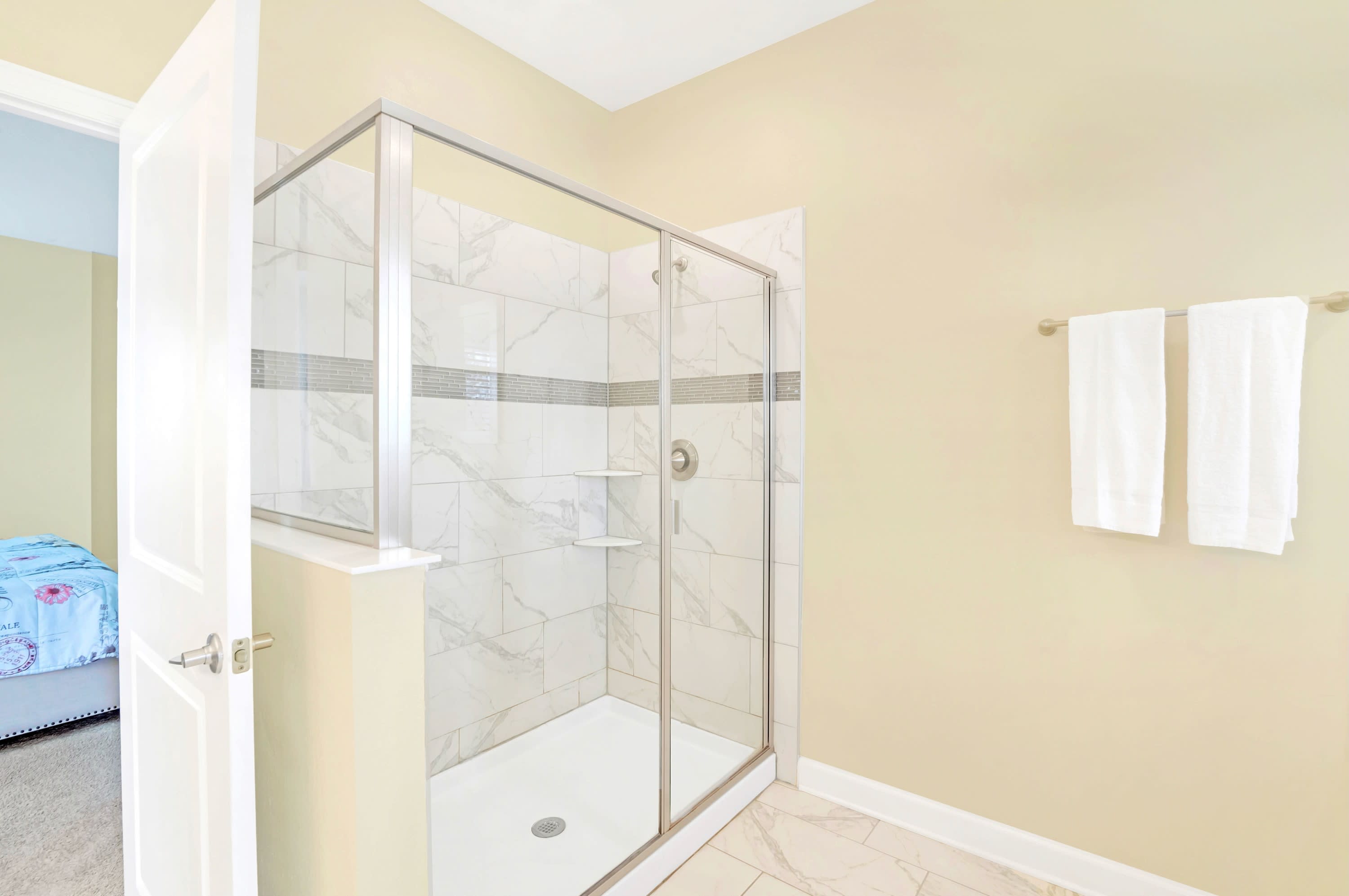 Spacious Standing Shower