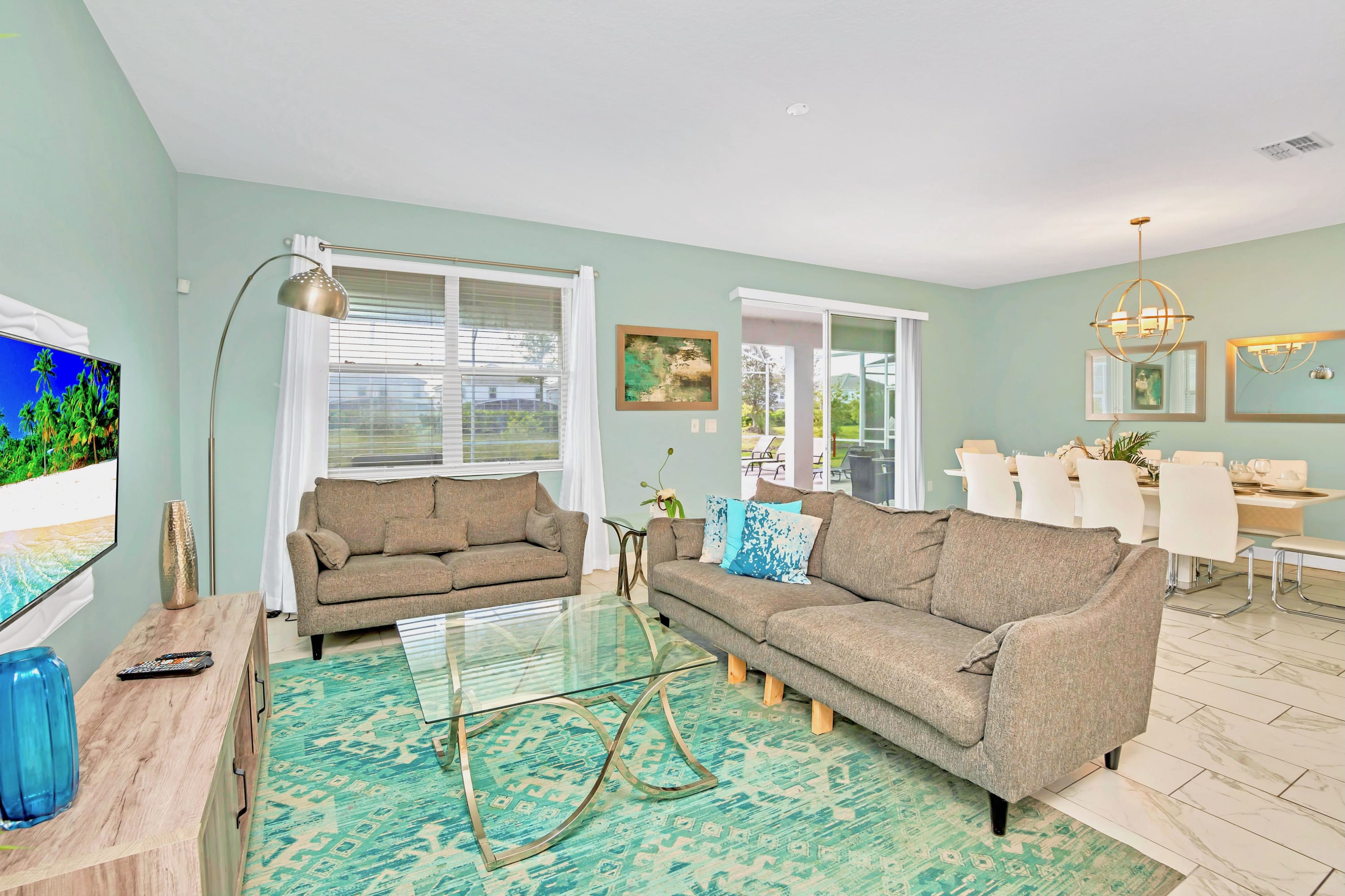 Comfortable Living Room with Smart TV