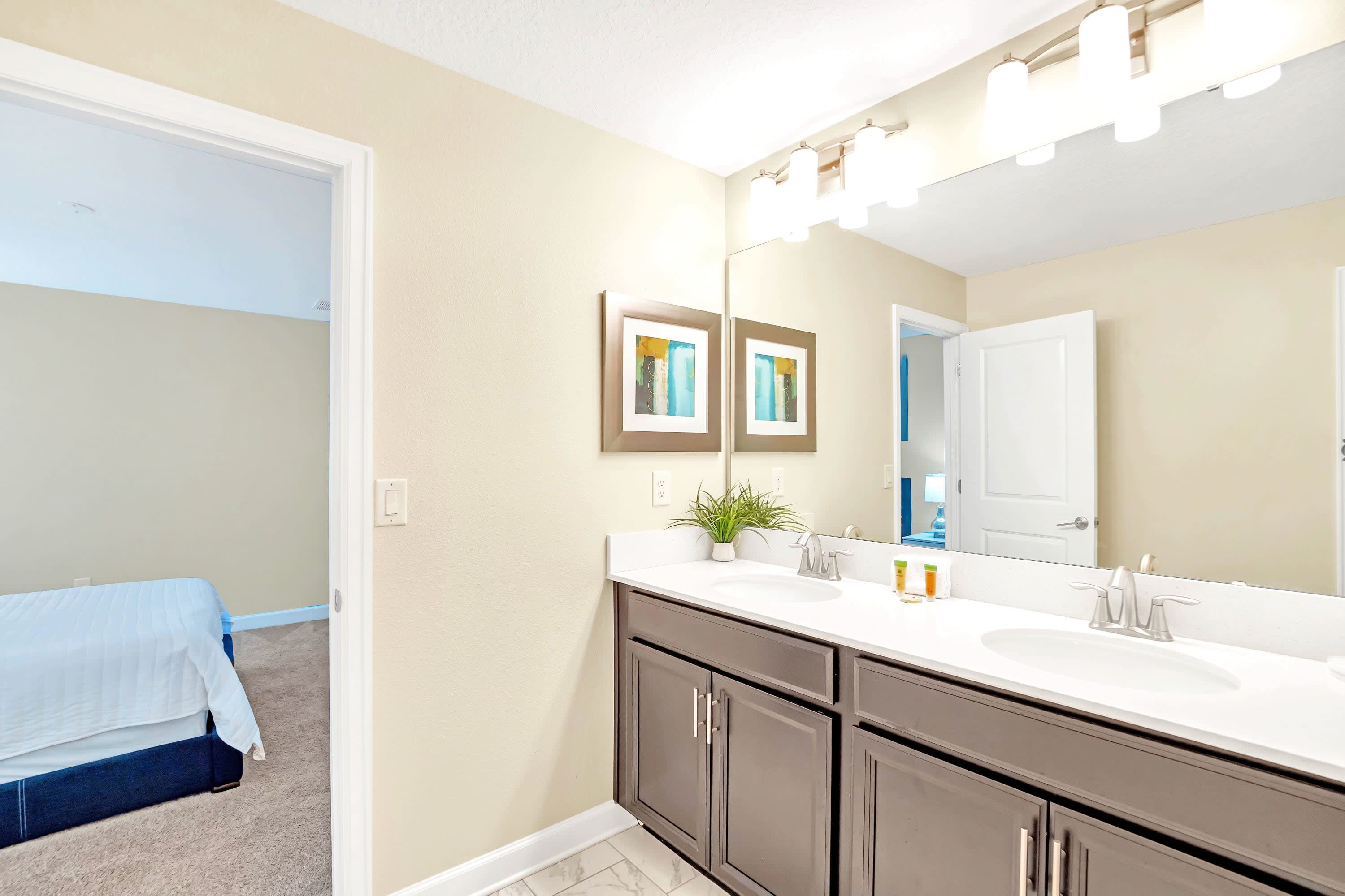 Spacious Bathroom With Elegant Touches And A Walking Shower